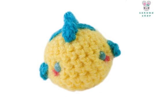 Flounder Amigurumi Portachiavi