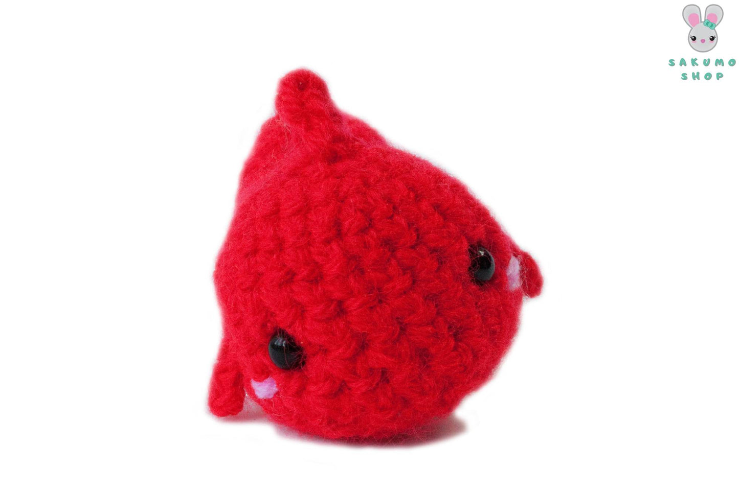 Pesce Rosso Amigurumi Portachiavi