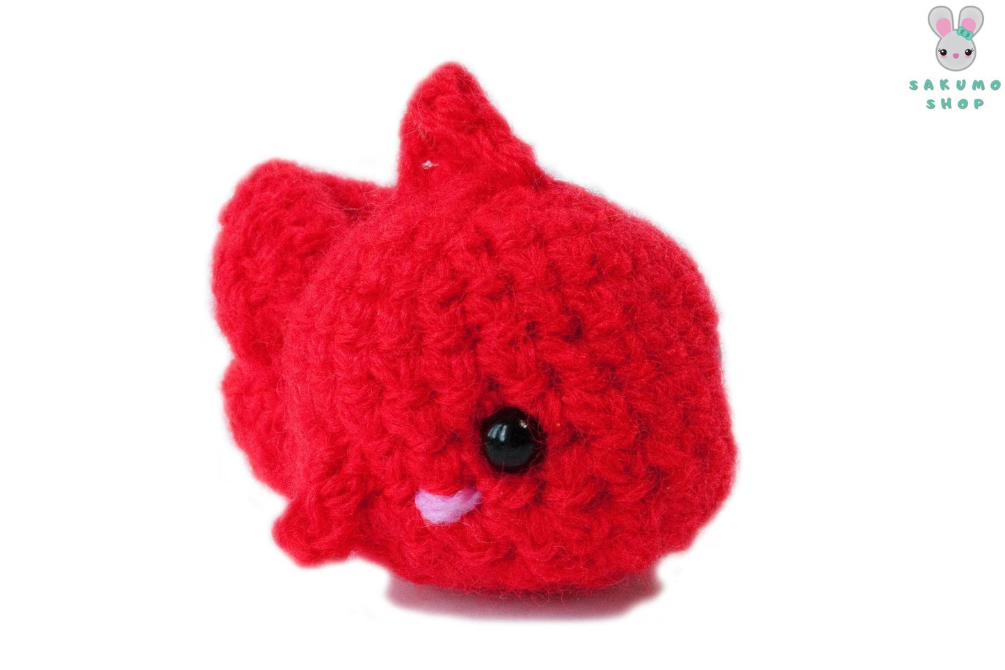 Pesce Rosso Amigurumi Portachiavi