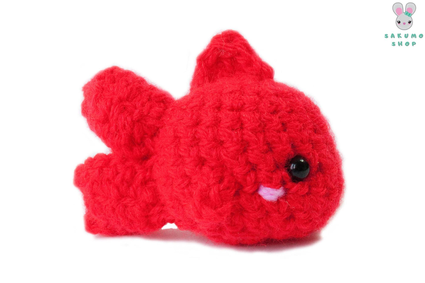 Pesce Rosso Amigurumi Portachiavi