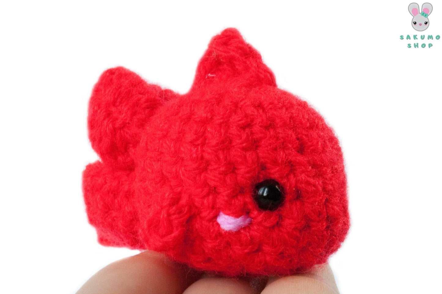 Pesce Rosso Amigurumi Portachiavi