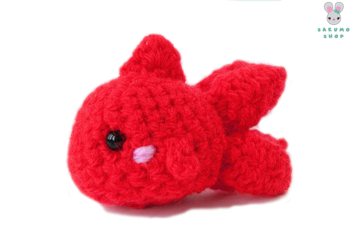 Pesce Rosso Amigurumi Portachiavi